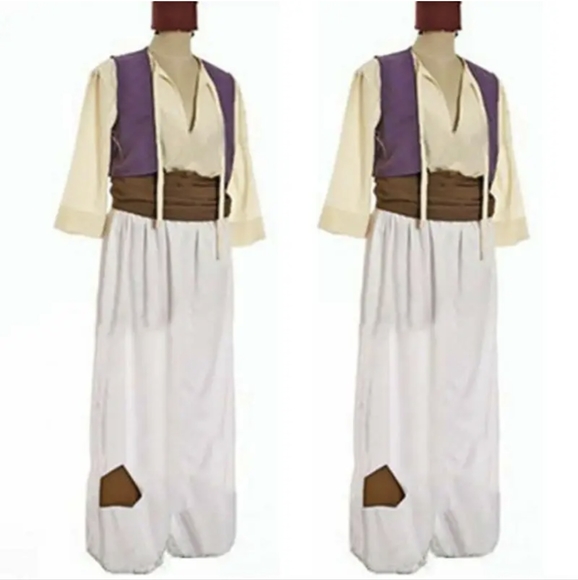 Men's Adult Arabian Prince Aladdin Genie Fancy Dress Roleplay Costume Outfits - Picture 5 of 6